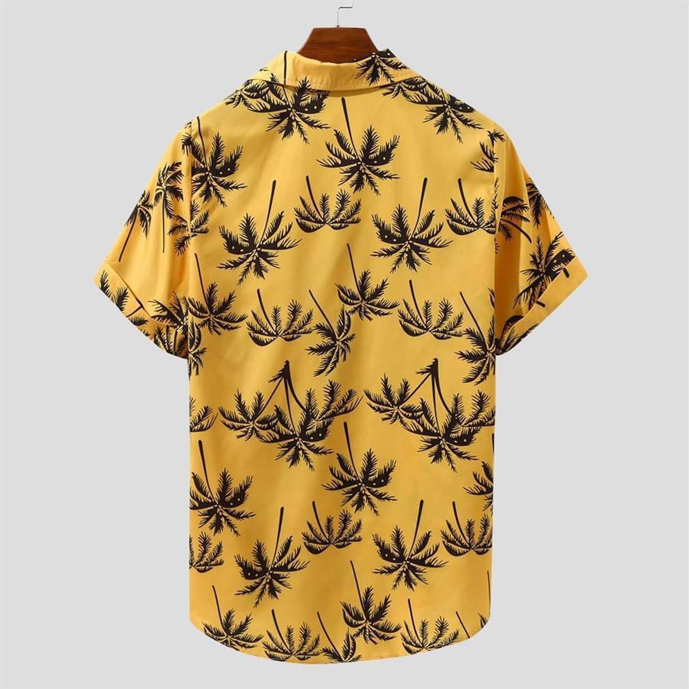 Mens Summer Hawaiian Shirt Thin Short Sleeve Breathable Casual Button Down Beach Aloha Shirt For Vacation This Season