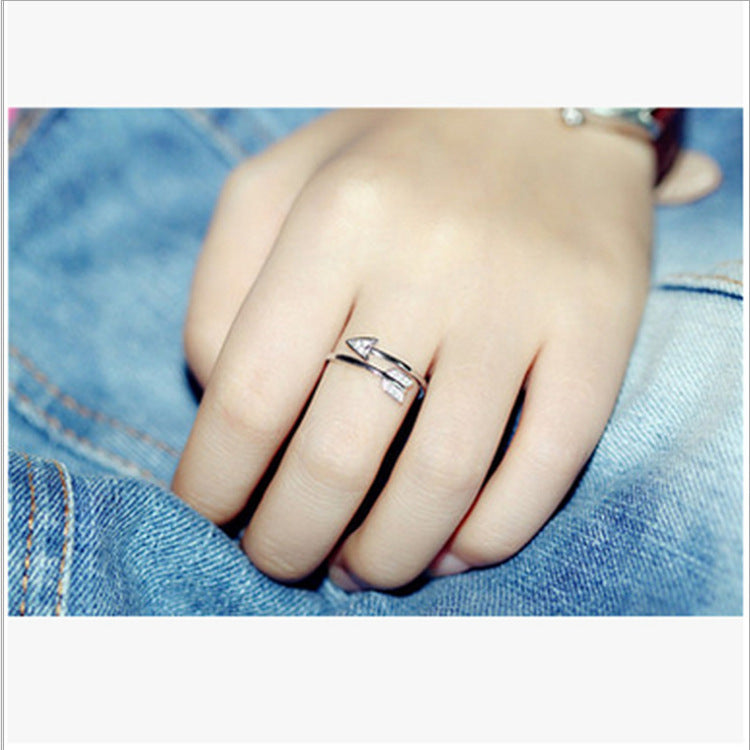 Women 925 Sterling Silver Heart Shaped Adjustable Index Finger Ring Fashion Jewelry Elegant Everyday Shine Now