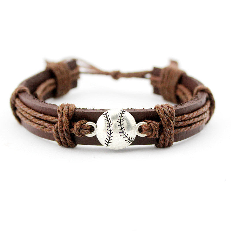 Hand Woven Cowhide Leather Bracelet Unisex Design With Alloy Electroplating Finish Gift Packed European Packaging