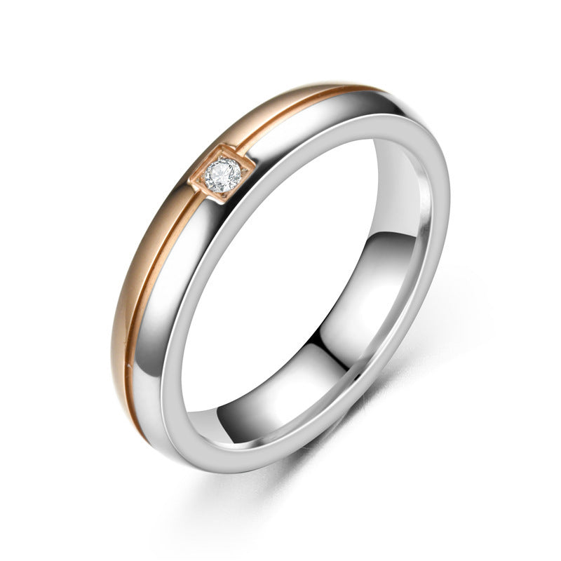 Stainless Steel Rhombus Ring Unisex European Style Jewelry