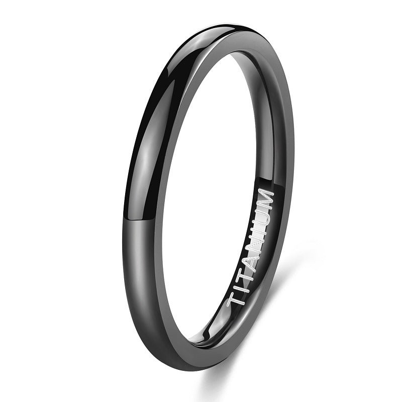 Titanium Steel Ring Colorfast Thin Simple Fashion Jewelry for Men and Women Durable Everyday Wearable Versatile