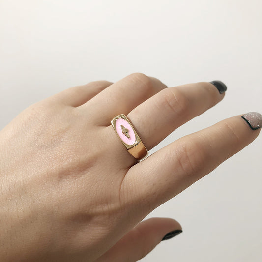 Personalized Satellite Drip Ring Engraved Gift For Lovers