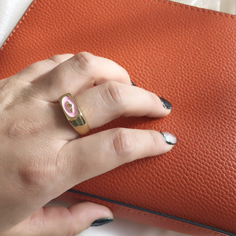 Personalized Satellite Drip Ring Engraved Gift For Lovers