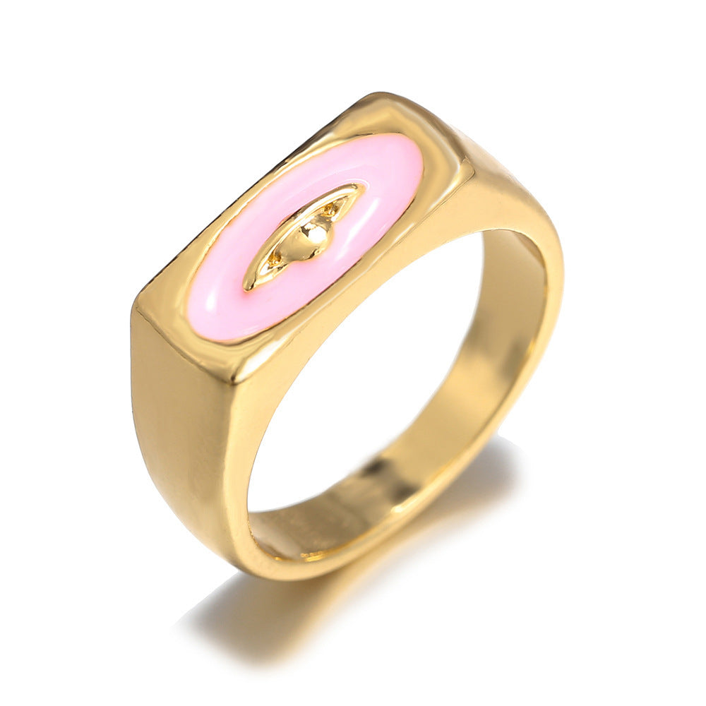 Personalized Satellite Drip Ring Engraved Gift For Lovers