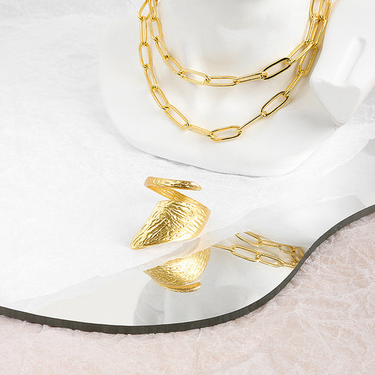 Stainless Steel Geometric Rings For Women And Men Korean Japanese Style Trendy Anniversary Gift For Gift Ideas