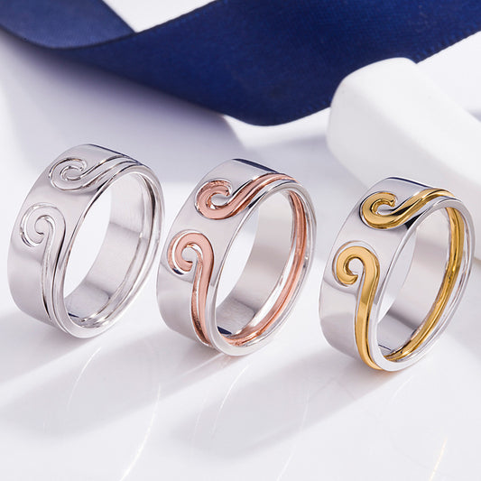 Valentines Day Curse Two In One Ring For Couples Gift White Gold Rose Gold Birthday Special Gift For Her Prime