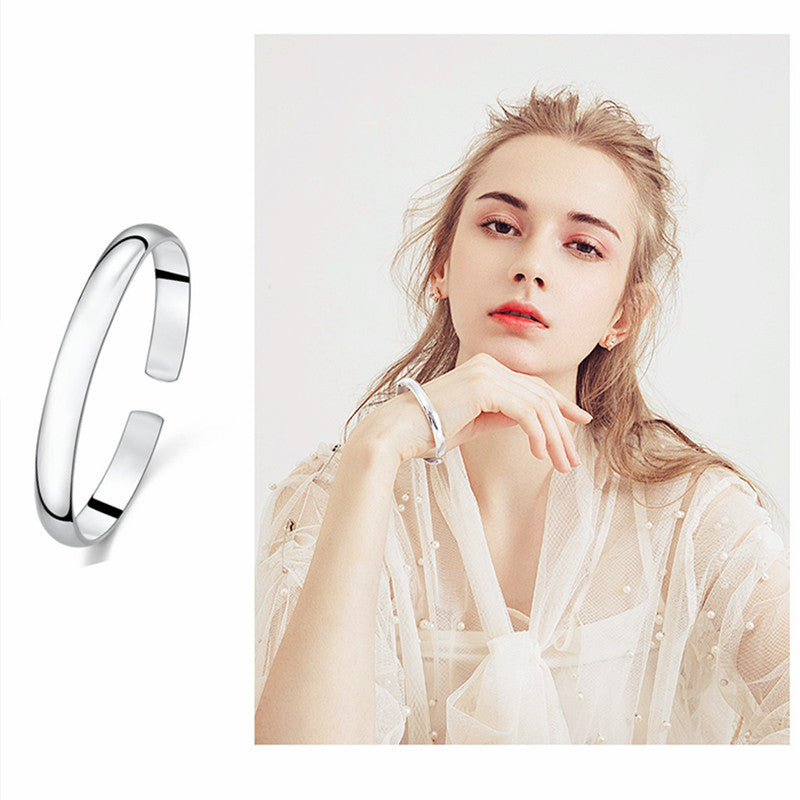 Glossy Electroplated Wide Face Bangle Bracelet For Weddings Birthdays Holidays And Anniversaries Jewelry Gifts