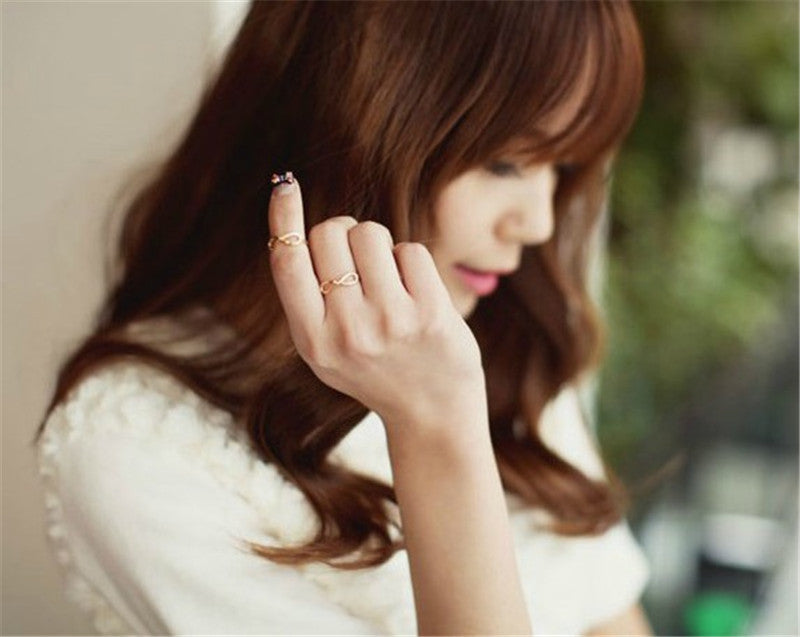 Womens Figure 8 Buckle Alloy Metal Bangle Electroplated Finish With European American Letter Text Design Style