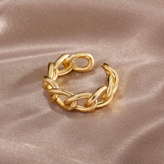 Gold Plated Zircon Ring For Women Geometric Fashion Jewelry Durable Quality Birthday Gift For Everyday Wear Now