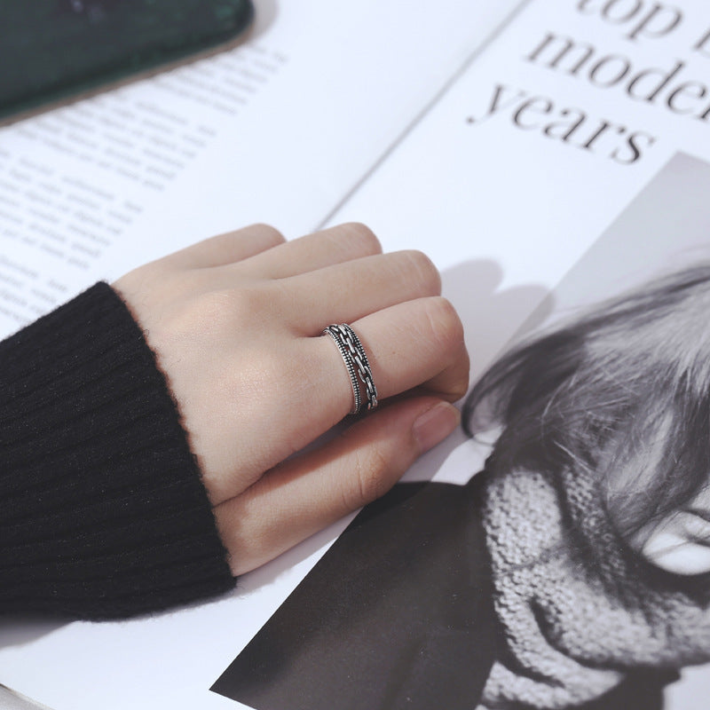 Womens Adjustable Opening Twist Ring Retro Index Finger Ring Copper Eco Friendly Jewelry Individually Wrapped Pieces