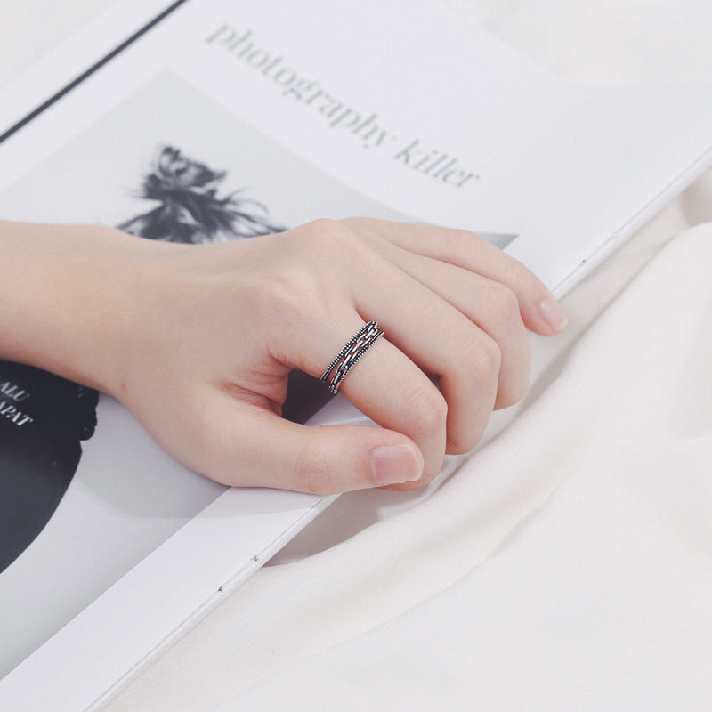 Womens Adjustable Opening Twist Ring Retro Index Finger Ring Copper Eco Friendly Jewelry Individually Wrapped Pieces