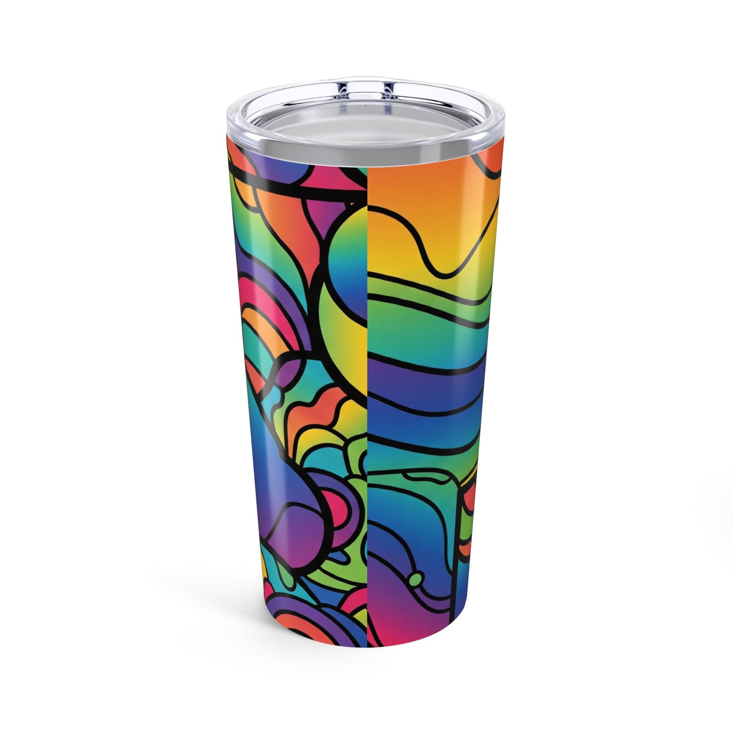 20Oz Stainless Steel Tumbler With Vibrant Printed Design Double Wall Vacuum Insulated Spill Resistant Travel BPA