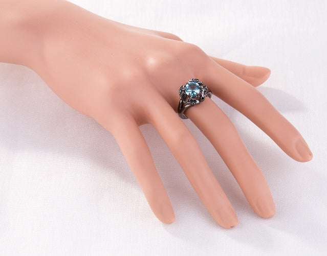 Copper Ring Electroplated Geometric Dragon Tiamat Statement Jewelry For Unique Fashion Ring Handcrafted Copper