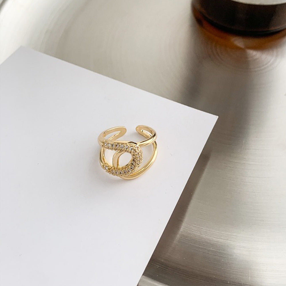 New Style Micro-Inlaid Zircon Fashion Personality Ring