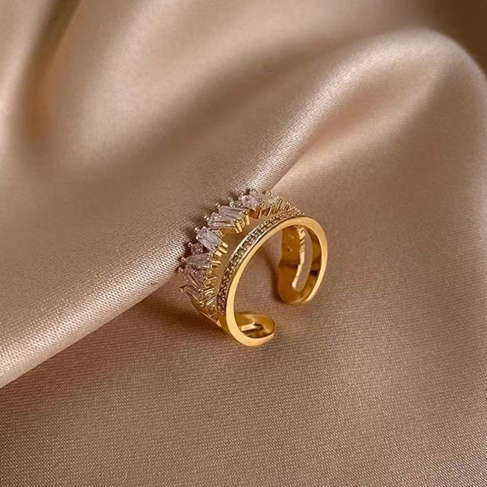 New Style Micro-Inlaid Zircon Fashion Personality Ring