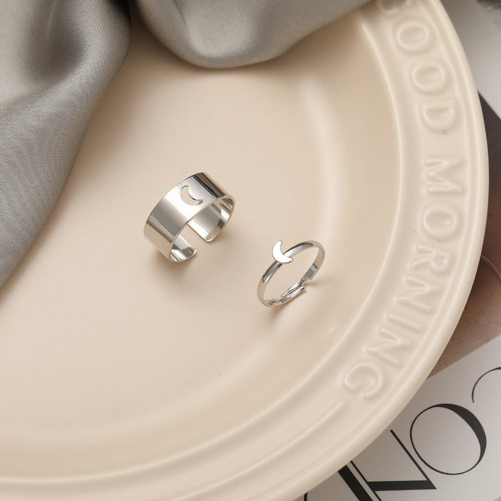 Couple Rings Set Two Piece Matching Butterfly Rings Electroplated Alloy Metal Rings Creative Punk Design Trends