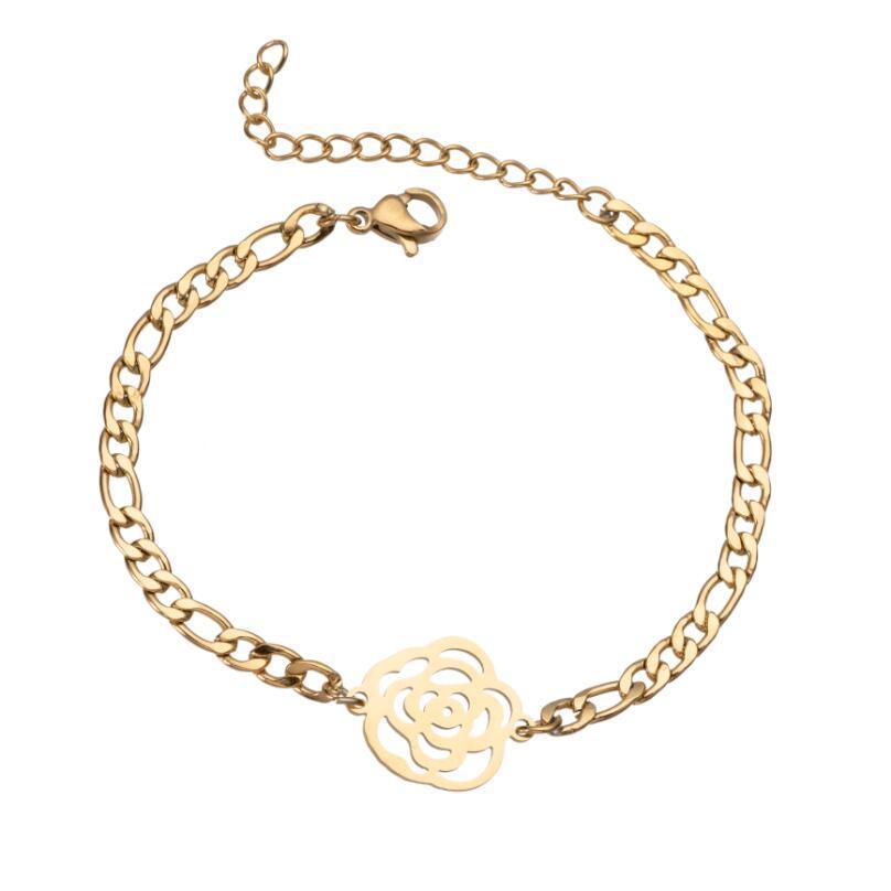 Womens Stainless Steel Skull Bracelet Electroplated European Design Fashion Wristband Jewelry Durable Everyday