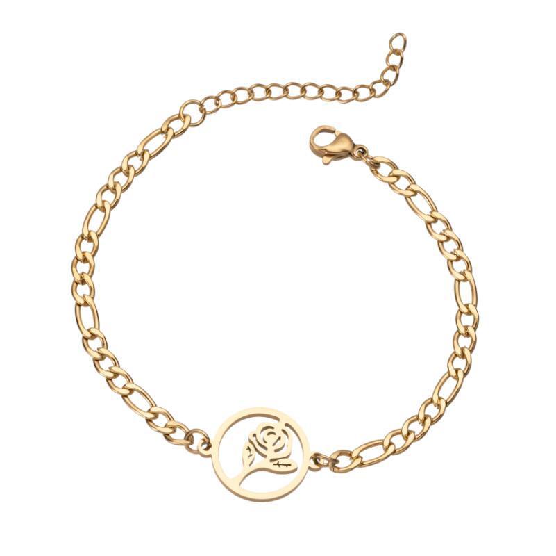 Womens Stainless Steel Skull Bracelet Electroplated European Design Fashion Wristband Jewelry Durable Everyday