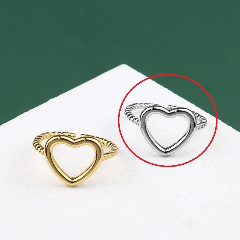 Womens Ring Adjustable Silver Plated Chain Ring Rhombus Design Fashion Jewelry Gift For Her Korean Design Ring