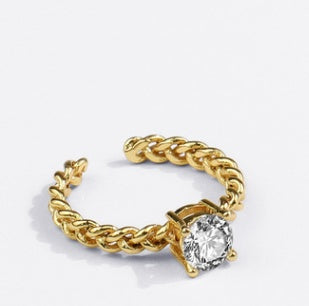 Womens Ring Adjustable Silver Plated Chain Ring Rhombus Design Fashion Jewelry Gift For Her Korean Design Ring