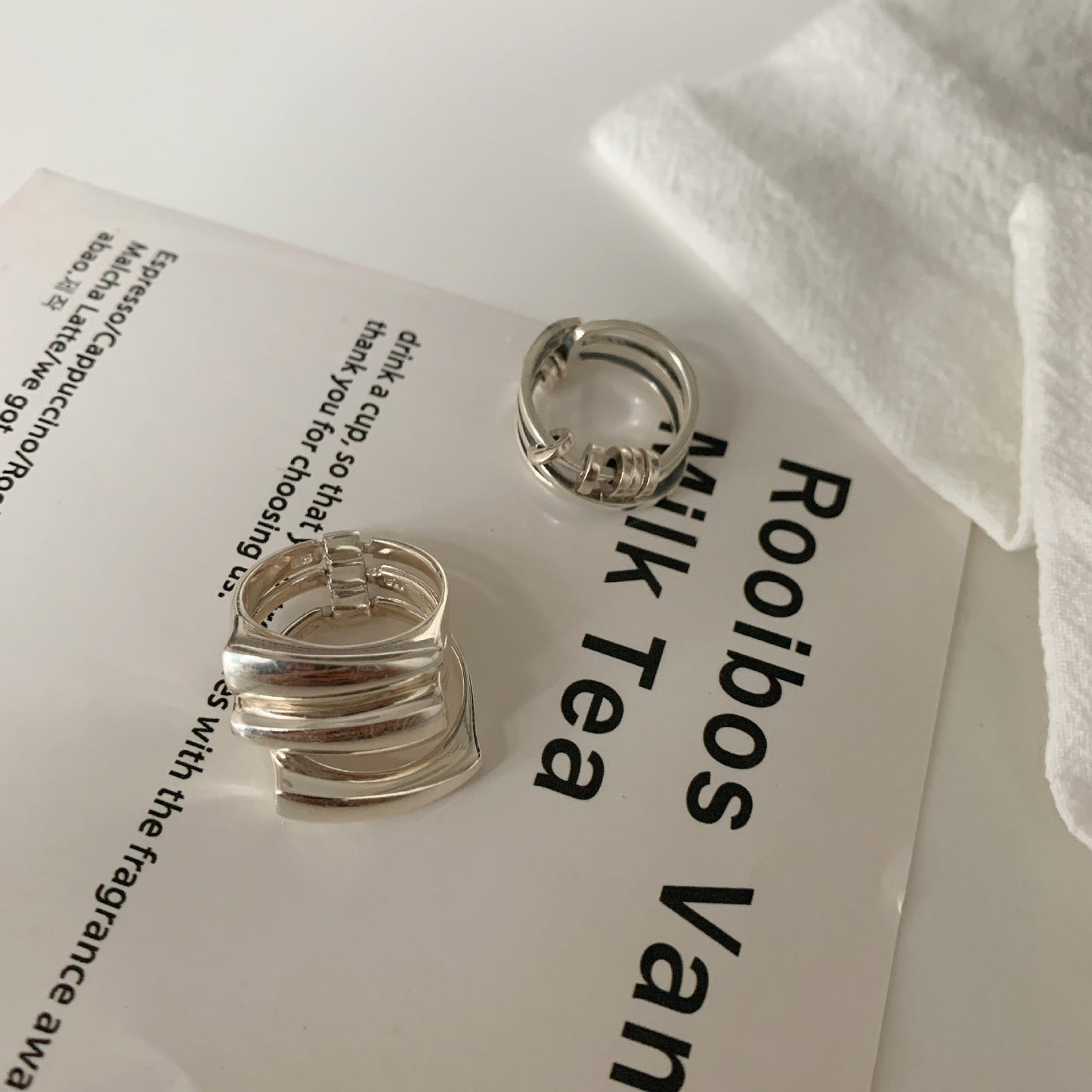 Women Adjustable Silver Rings Geometrical Trapezoid Design Durable Electroplated Fashion Jewelry Everyday Wear