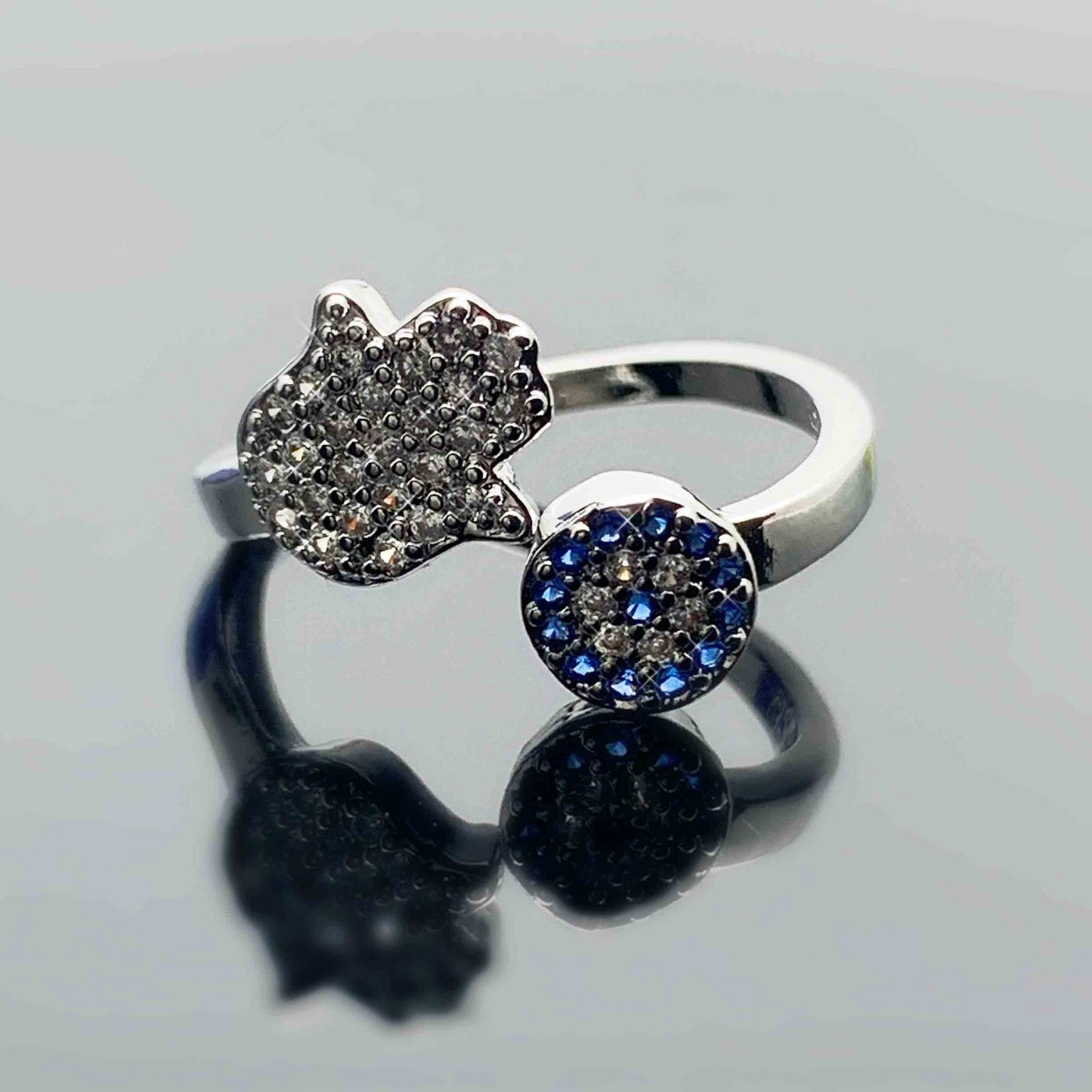 Womens Brass Ring White Gold Sunflower Palm Opening Ring Cartoon Character Wedding Anniversary Gift for Her Style