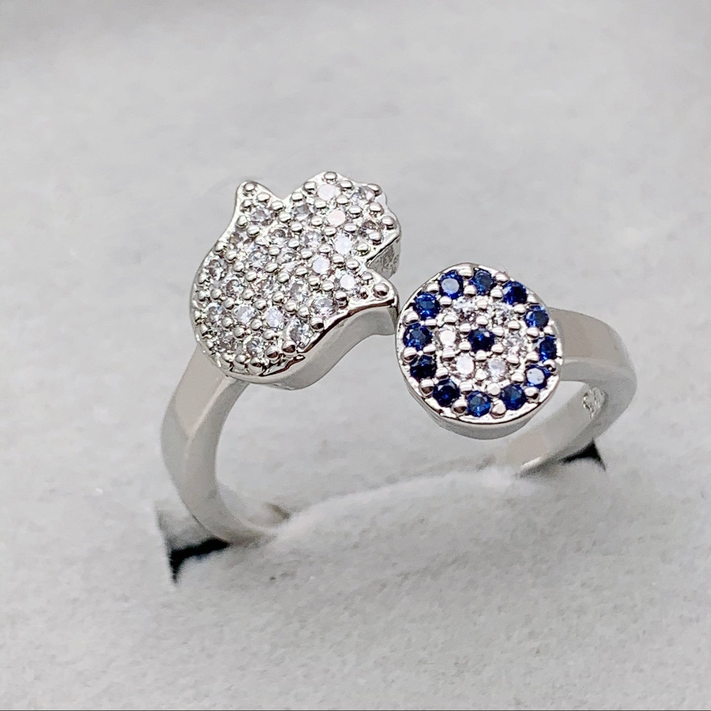 Womens Brass Ring White Gold Sunflower Palm Opening Ring Cartoon Character Wedding Anniversary Gift for Her Style