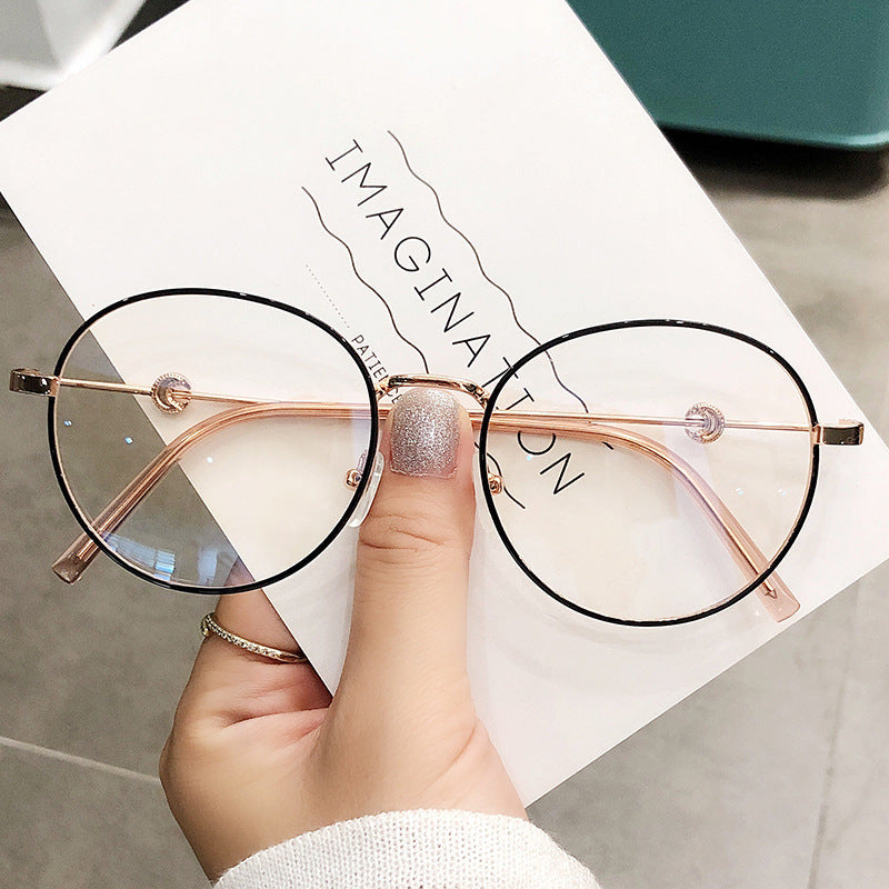 Anti Blue Light Eye Protection Glasses Moon Frame in Silver Rose Gold Black Gold Finish for Vision and Style Fashionable