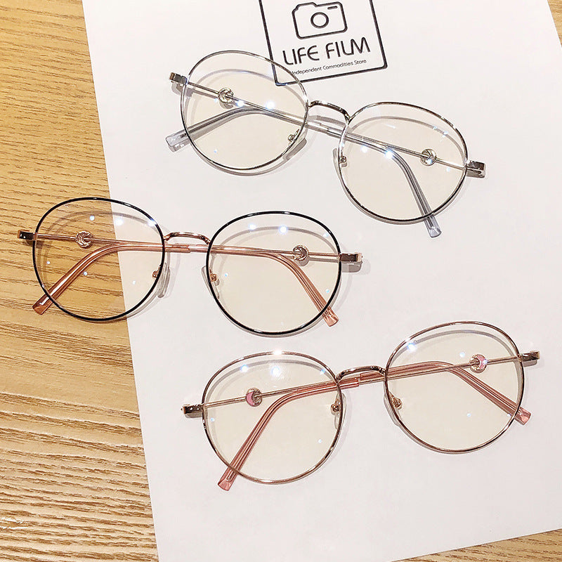 Anti Blue Light Eye Protection Glasses Moon Frame in Silver Rose Gold Black Gold Finish for Vision and Style Fashionable