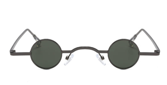 Mens Round Sunglasses Retro Metal Frame UV400 Protection Vintage Glasses Punk Filming Shades Large Fit For All