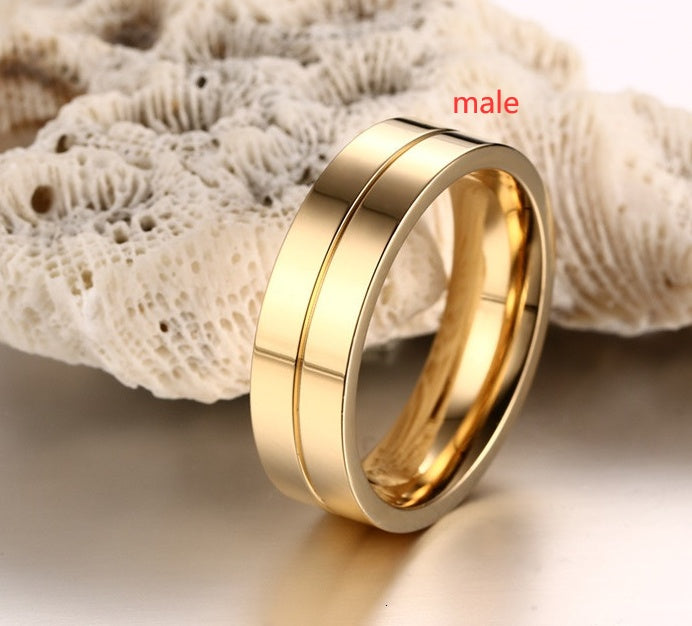 Titanium Steel Couple Rings With Enhanced Oxidation Resistance And Wear Protection Electroplated Vacuum Finish Coating