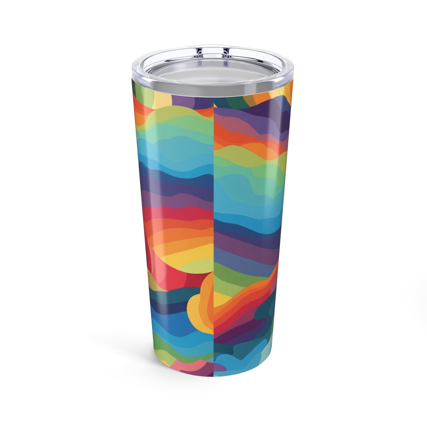 20 Oz Stainless Steel Tumbler With Printed Design Double Wall Vacuum Insulation Spill Resistant Hot Cold Coffee Cup