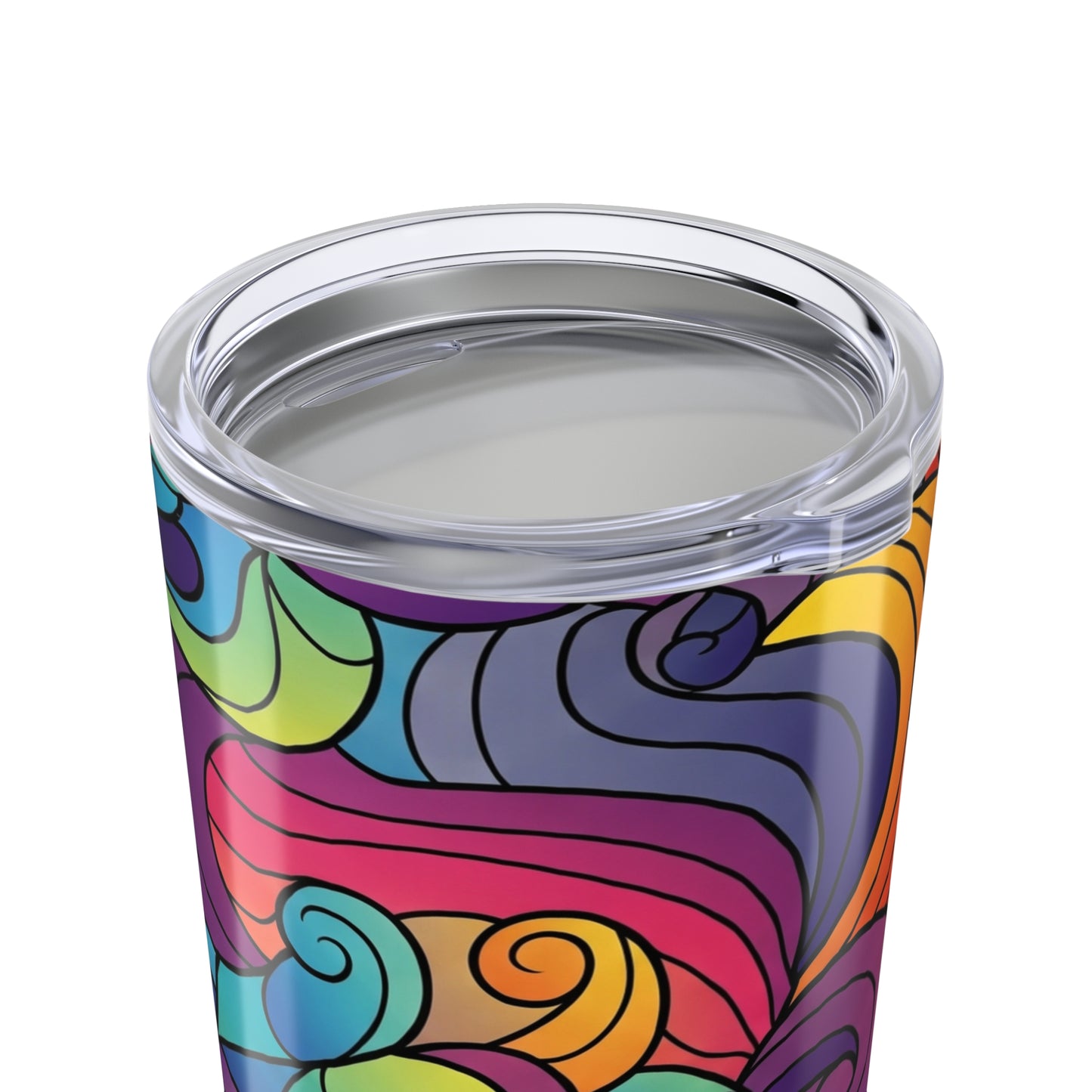20 Oz Stainless Steel Tumbler With Printed Pattern Vacuum Insulated Leak Proof Coffee Cup For Hot And Cold