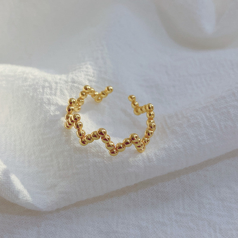 Womens Adjustable Geometric Copper Ring Korean Style Electroplated Knuckle Ring Festival Gift Packaging Gift Wrapped