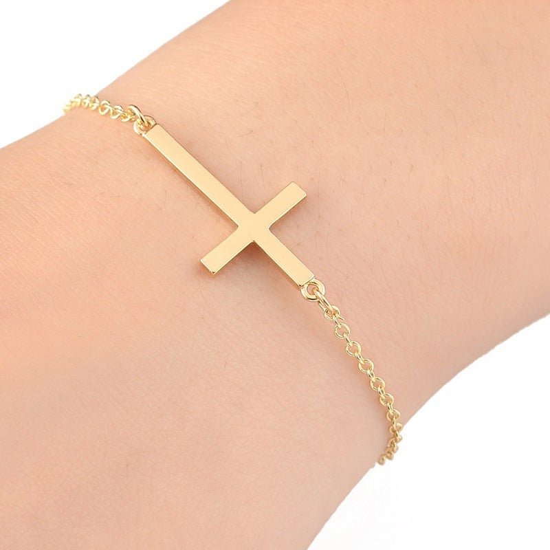 Cross Bracelet Alloy Plated Fashion Jewelry Accessory Religious Gift Bracelet For Women And Men Stylish Jewelry