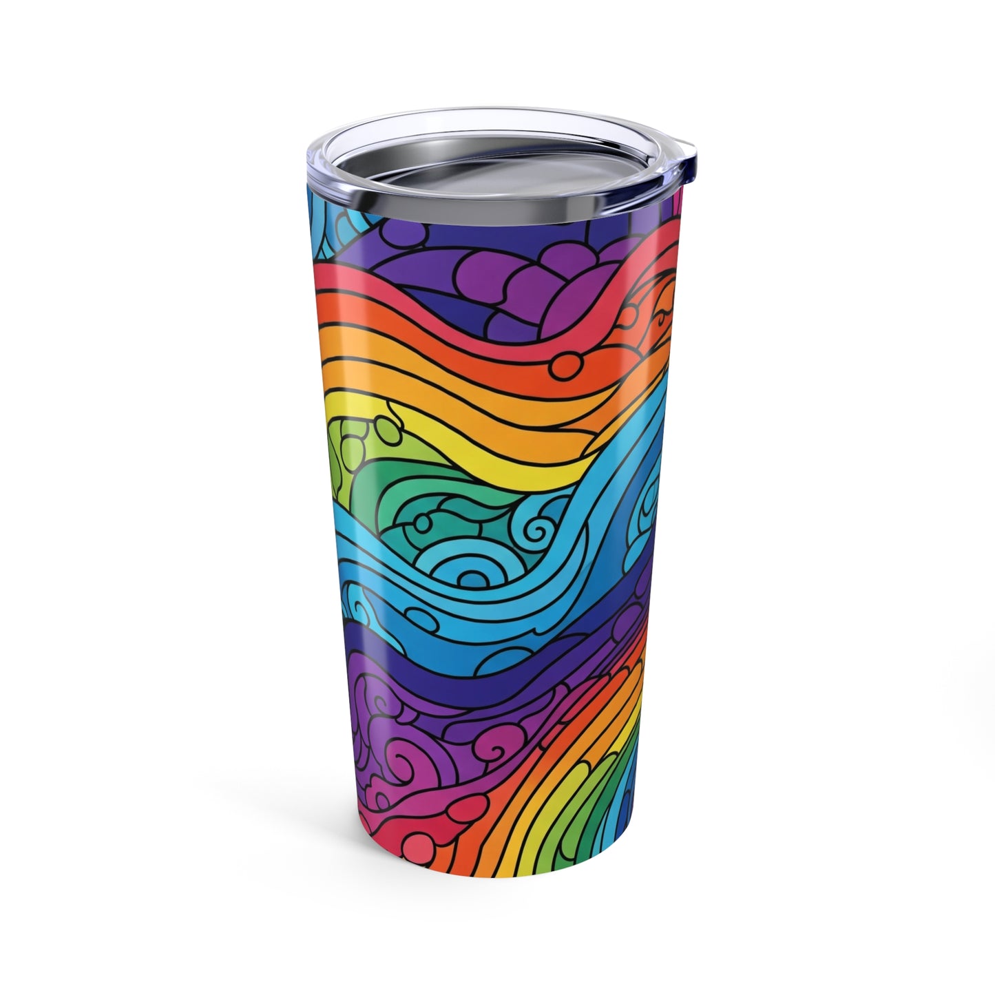 20oz Steel Printed Travel Mug With Double Wall Vacuum Insulation Leak Proof Design For Hot And Cold Beverages