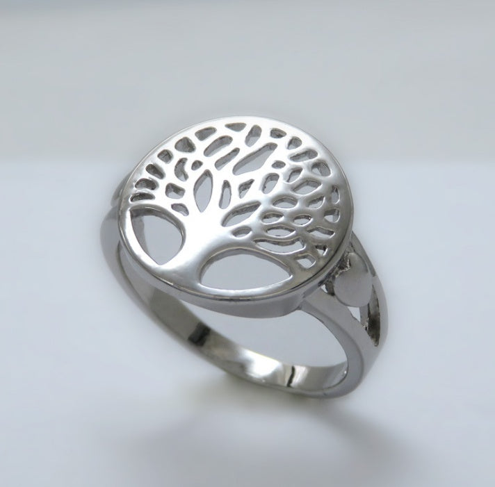 Tree Of Life Copper Ring With Intricate Design Electroplate Sizes 5 To 9 For Nature Lovers Jewelry Design Ring