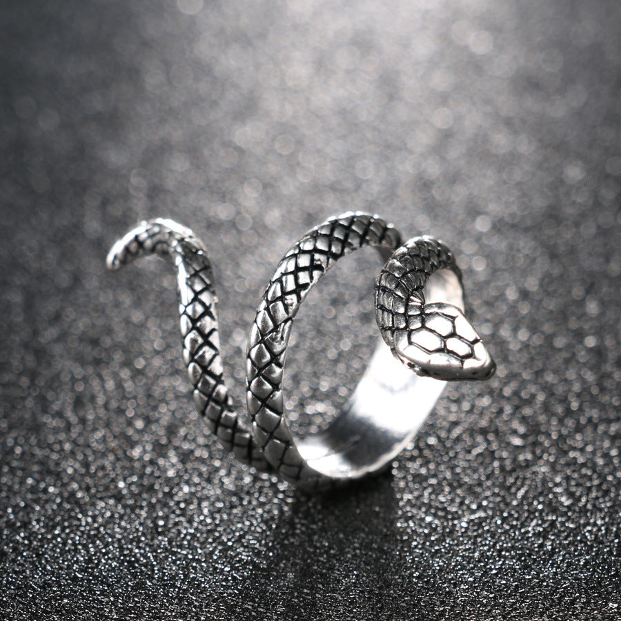 Unisex Snake Ring Serpent Band Jewelry Alloy Ring For Men Women Everyday Fashion Accessory Statement Jewelry Gift
