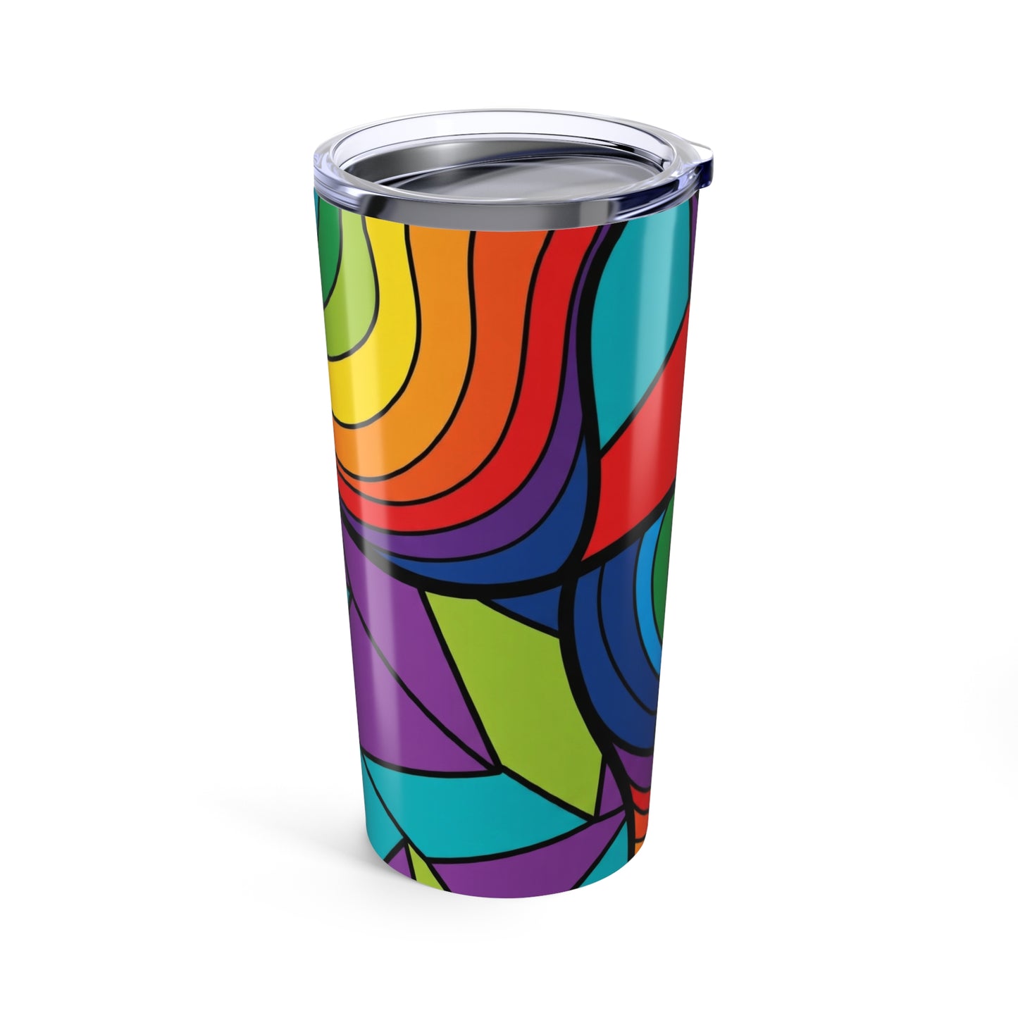 20oz Stainless Steel Tumbler With Printed Artwork Double Wall Vacuum Insulation Spill Resistant Travel Mug Durable