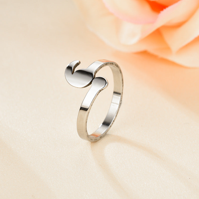 Women Stainless Steel Ring Minimalist Design Fashion Jewelry Trendy Everyday Wear Elegant Simple Everyday Look