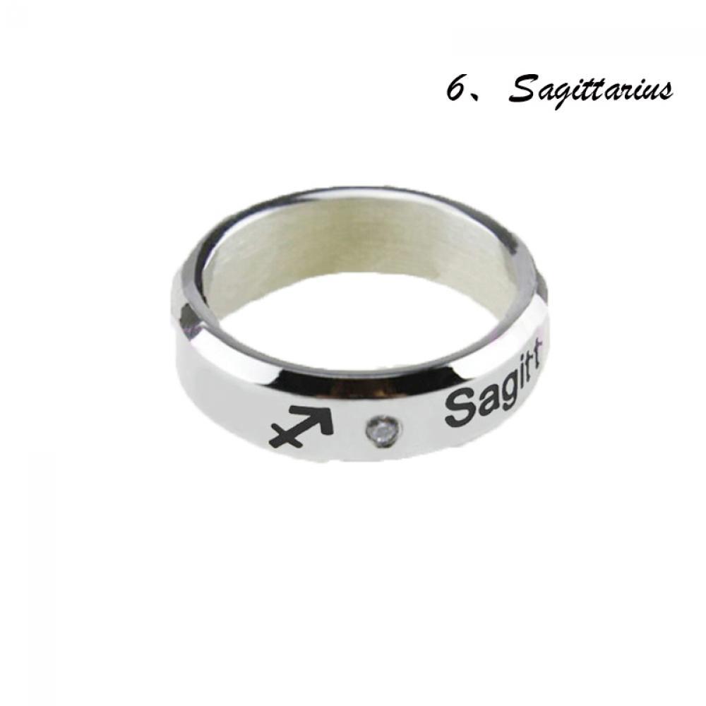 Stainless Steel Rings 6 Mm Wide Gift Constellation Style 17 Mm Inner Diameter Durable Polished Bands Men Women