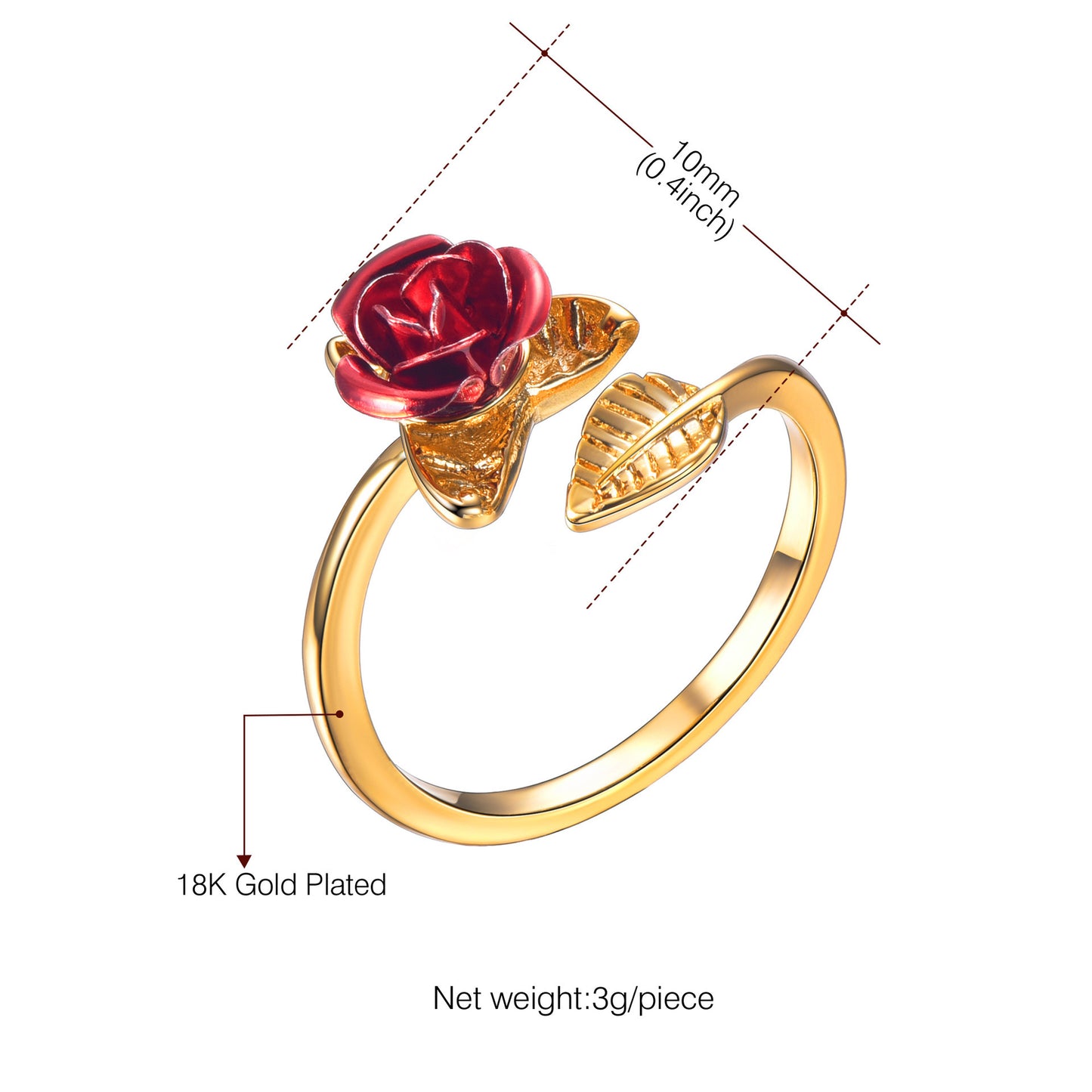 Gold Plated Rose Bracelet For Women Rose Gold Brass Jewelry Delicate Design Fashion Gift Idea Everyday Charm X