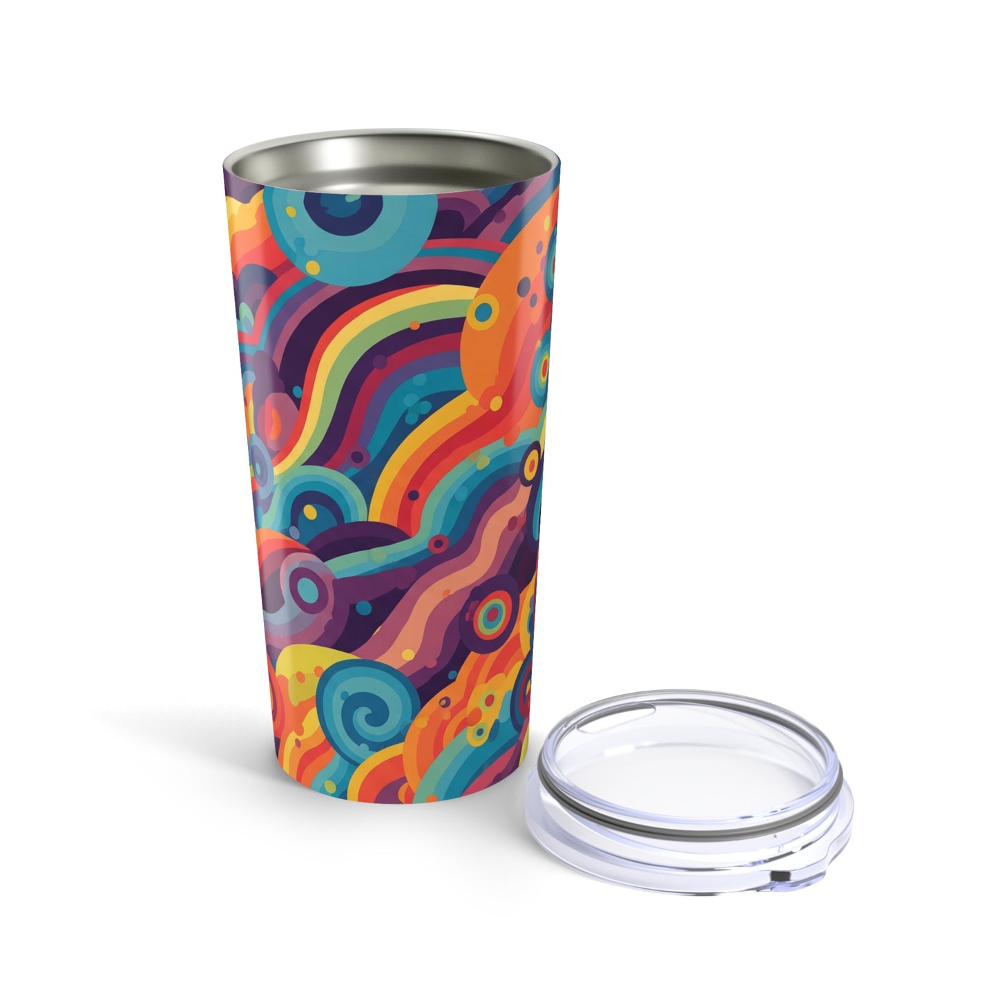 20 Oz Stainless Steel Tumbler Double Wall Vacuum Insulated BPA Free Printed Design Durable for Hot and Cold Drinks