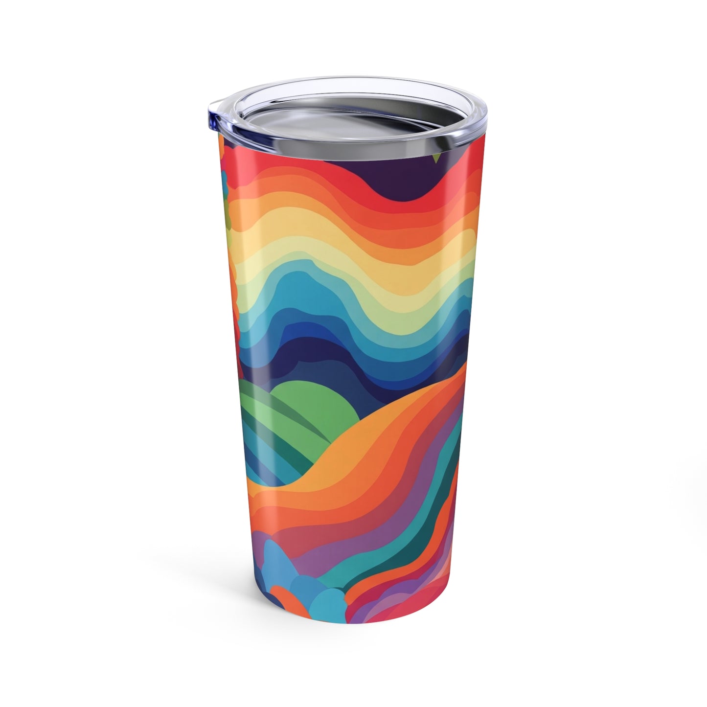 20oz Stainless Steel Printed Travel Mug With Double Wall Vacuum Insulation Leak Proof Durable Hot Cold Coffee Cup