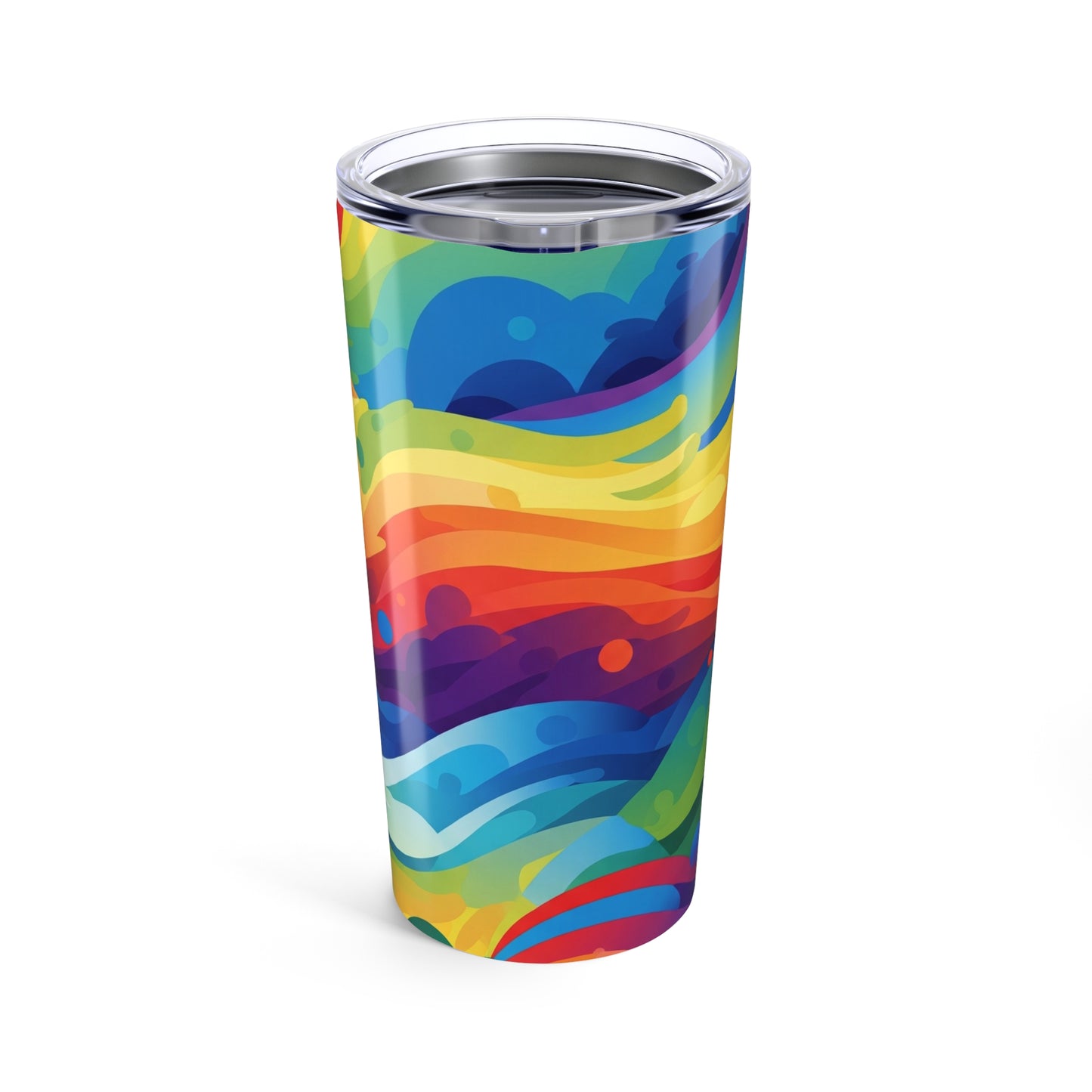20 Ounce Stainless Steel Tumbler With Printed Pattern Double Wall Vacuum Insulated Spill Resistant Thermal Coffee