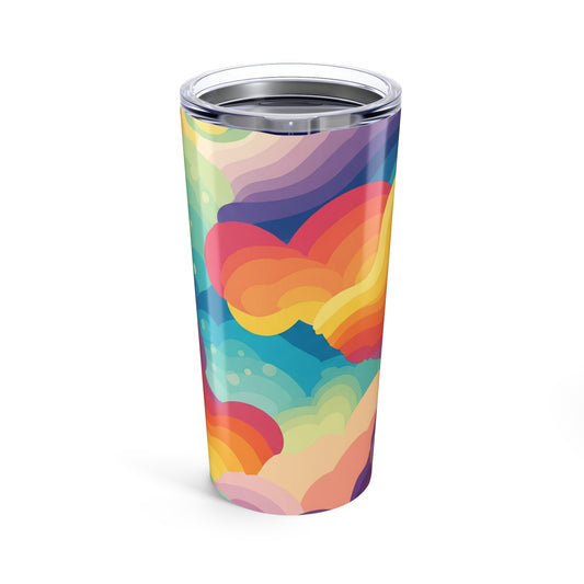 20 Ounce Steel Tumbler With Double Wall Vacuum Insulation Leak Proof Design For Hot Or Cold Drinks Printed Design