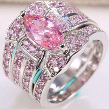 Zircon Couples Rings Set For Him And Her Elegant Engagement Wedding Promise Matching Bands For Anniversary And Gift