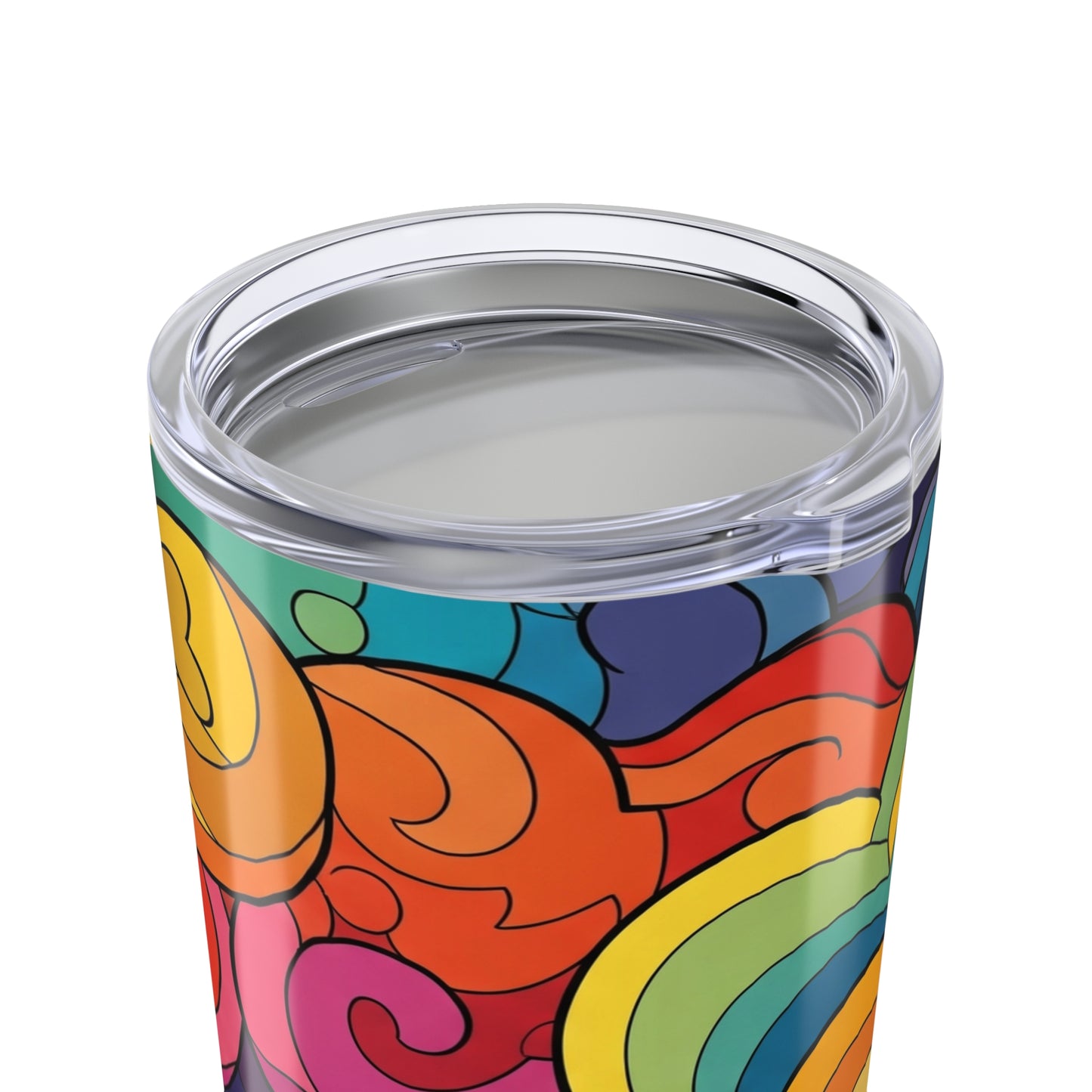 20 Oz Stainless Steel Tumbler With Printed Artwork Double Wall Vacuum Insulated Leak Proof For Hot And Cold Drinks