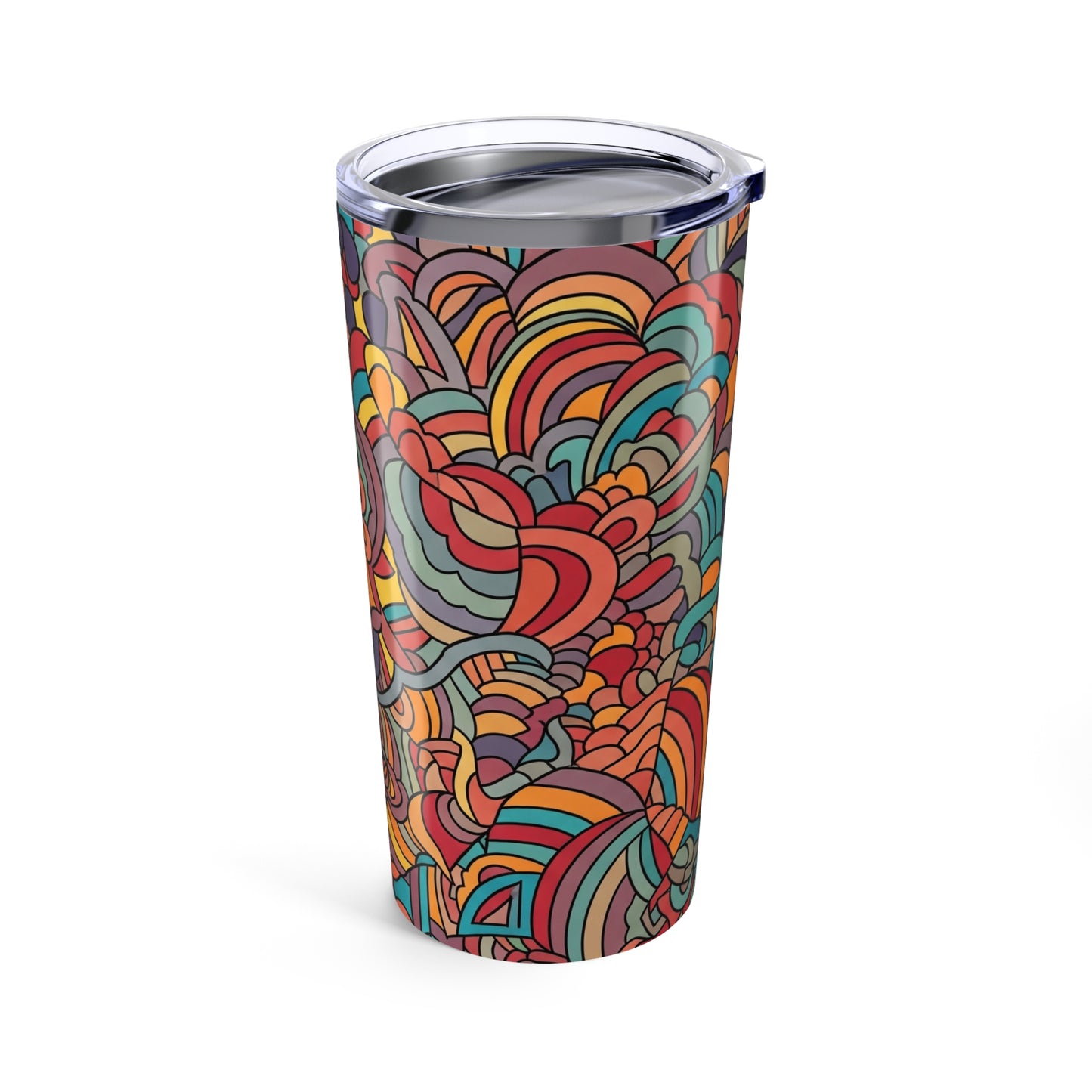 20oz Stainless Steel Tumbler With Vibrant Printed Design Double Wall Vacuum Insulated Spill Resistant Travel
