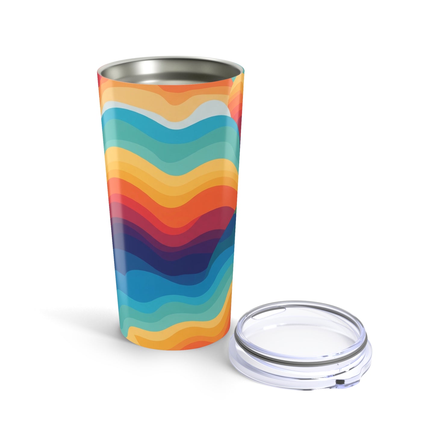 20oz Stainless Steel Tumbler With Double Wall Vacuum Insulation And Leak Proof Travel Mug Printed Design For Hot